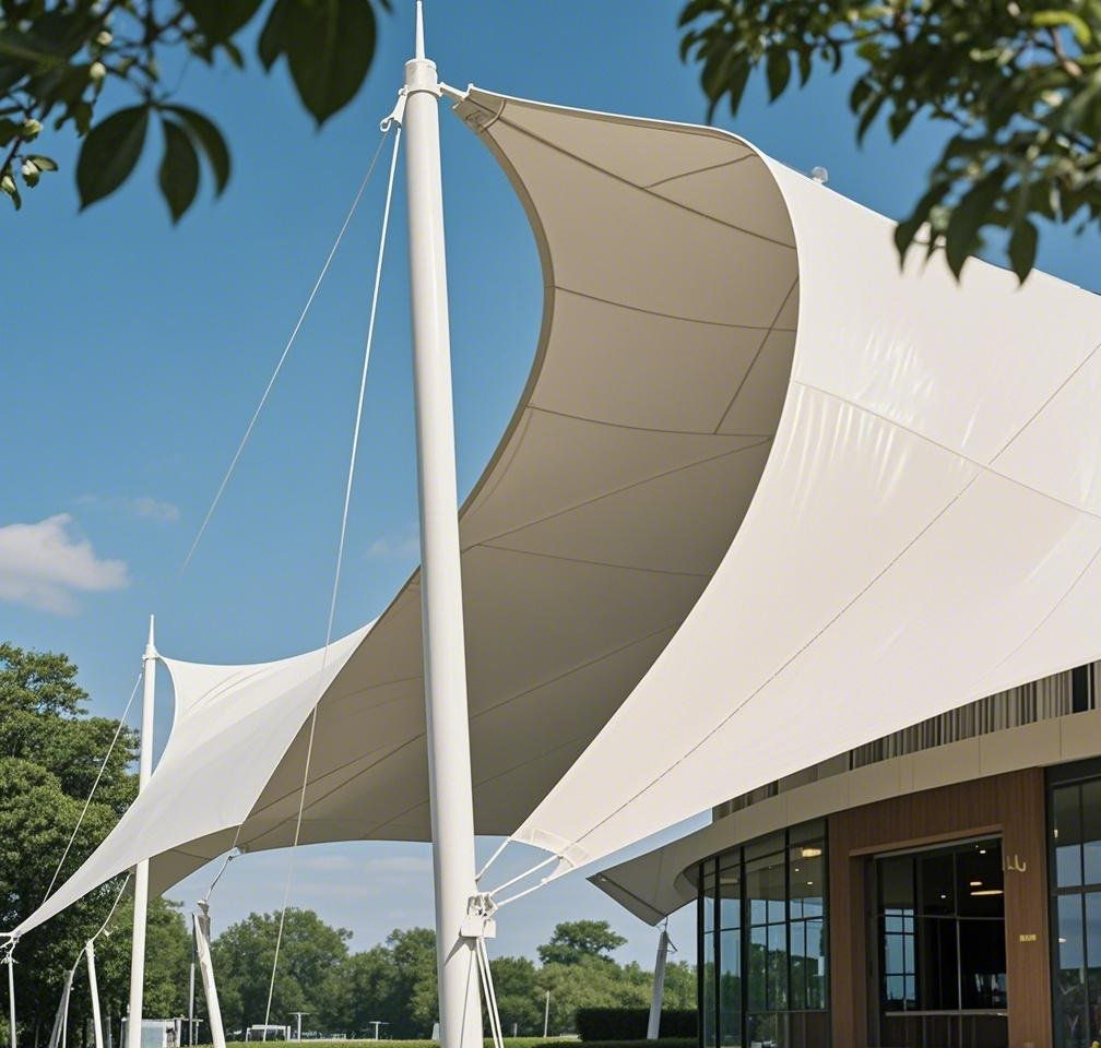 Versatile Fabric Structure Sustainable Tensile Structure Canopy