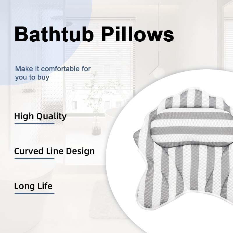 Waterproof Polyurethane Foam Star Shape SPA Bath Pillow with Suction Cup