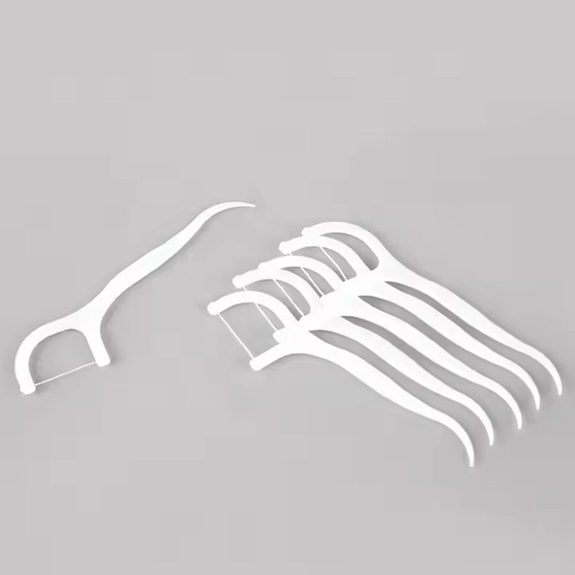 Custom Logo Abrasive Teeth Dental Floss Pick Individually Wrapped Flosser Wholesale Manufacturer