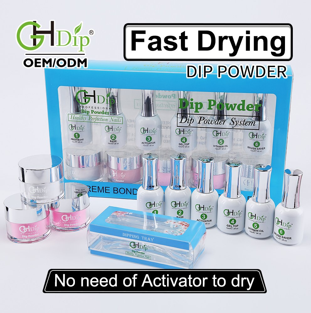 Pink and White French Nail Dipping Powder Starter Kit 8oz Set