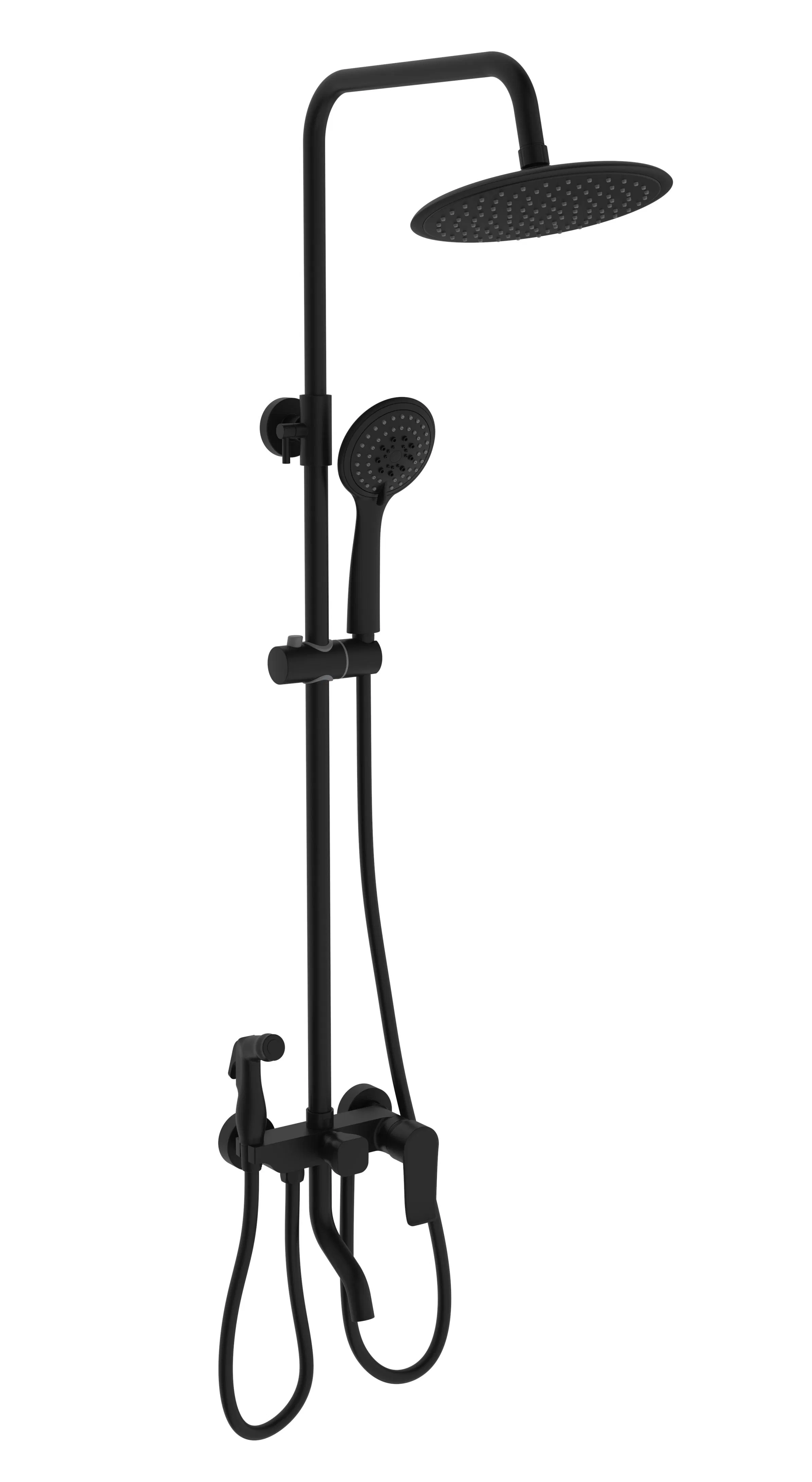 Sanitary Ware Toilet 3 Way Functions Single Handle Brass Shower Bar Shower Head Rainfall Shower System Set Shower Faucet with Bathtub