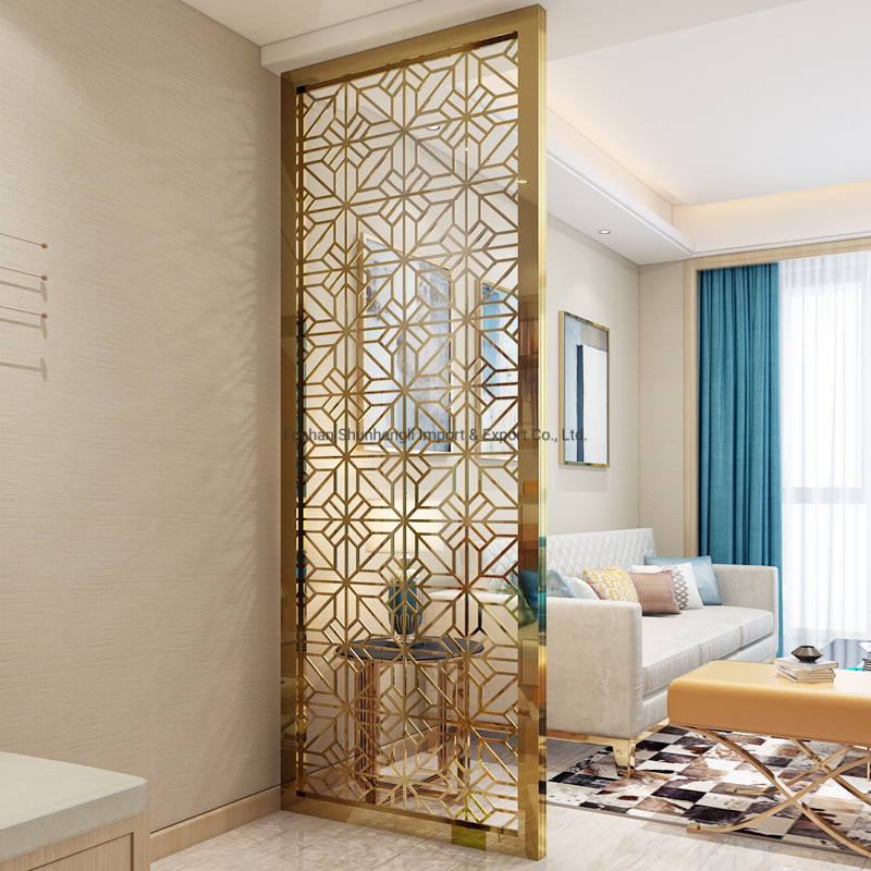 Art Screen Living Room Stainless Steel Room Divider Partition Wall