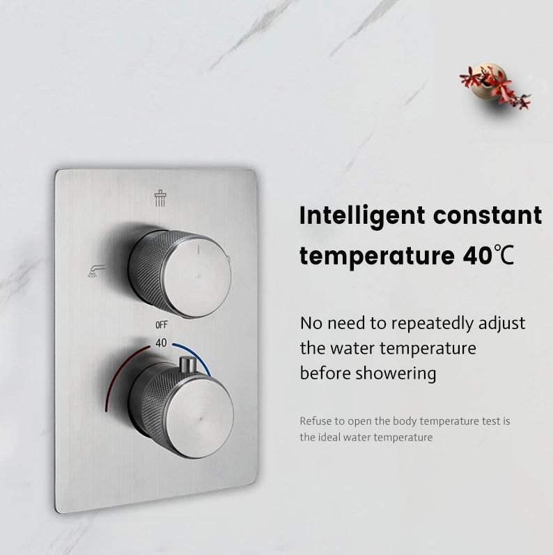 Constant Temperature Shower Fixture Rainfall Bathtub Tap Thermostatic Shower Faucet