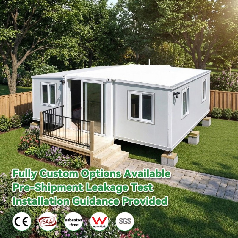 Luxury Prefabricated 2 Bedroom Modular Mobile Beach 20FT Expandable Container House