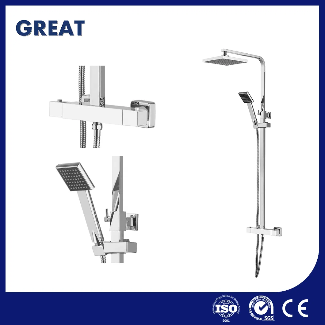 Great 2 Handle Tub Shower Faucet Wholesale Best Shower Column China Gl78002sk Thermostatic Shower Kit Set European Aluminum Shower Column Suppliers