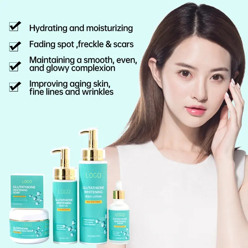 Beauty Cosmetics Skin Care Whitening and Improving Aging Skin Fine Lines Glutathione Skin Care Set