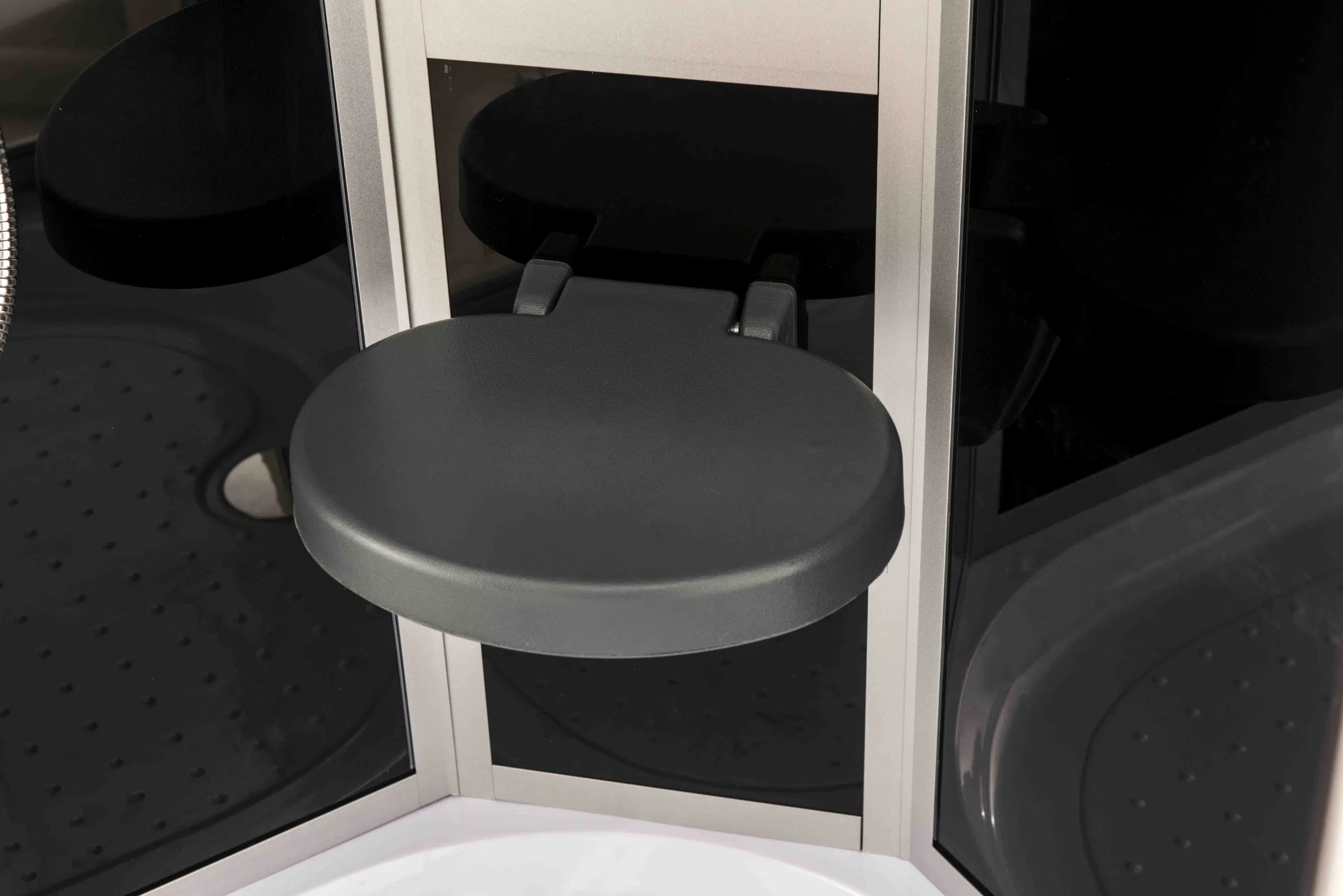 ABS Film Low Tray Fiber Tempered Glass Corner Simple Shower Unit (TL-8854)