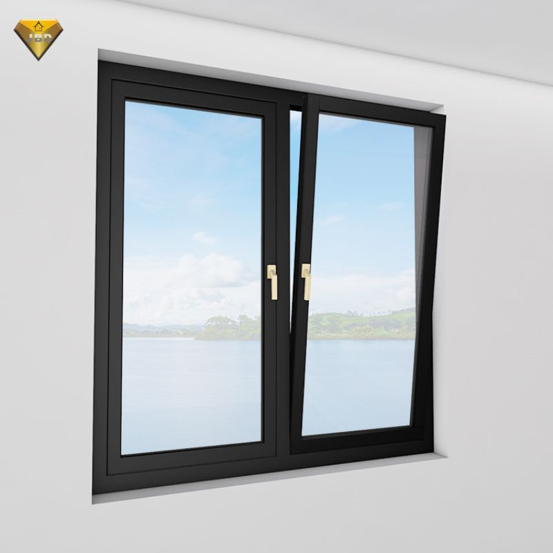 Hurricane Impact PVC Casement Window with Grille - Super Strong, White Frame for Residential Use