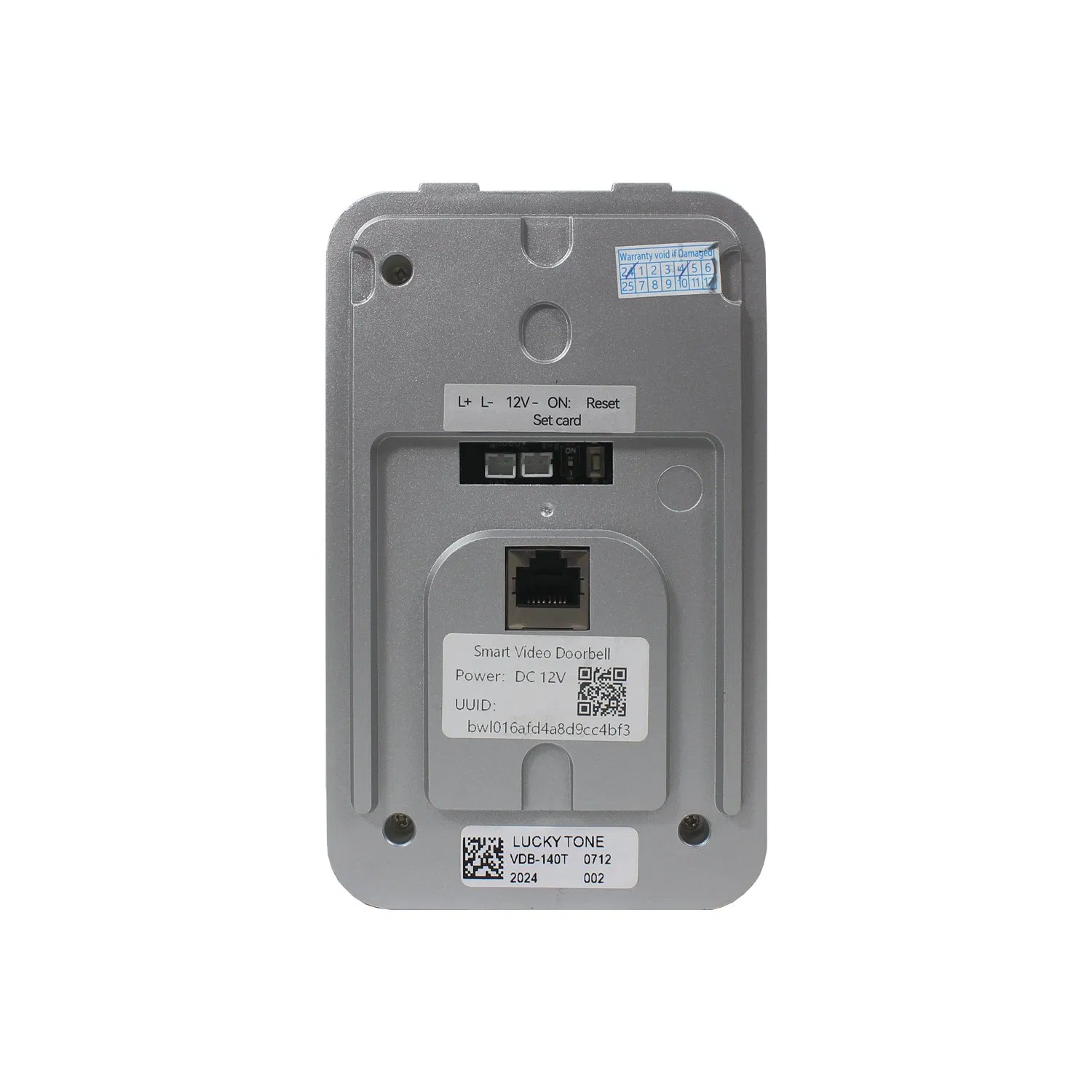 WiFi Smart Video Doorbell Unlock and Talk with Tuya Supporting 12VDC and Poe Power Supply