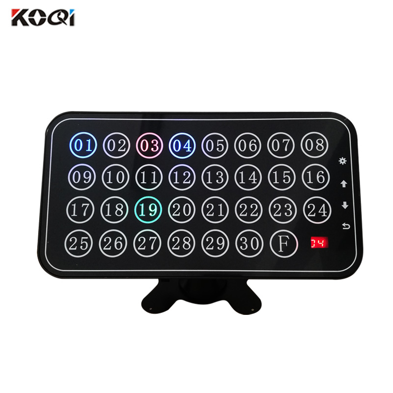 30 Number Restaurant Service Equipment Wireless Restaurant Waiter Service Calling Pager Buttons with Call Cancel Key