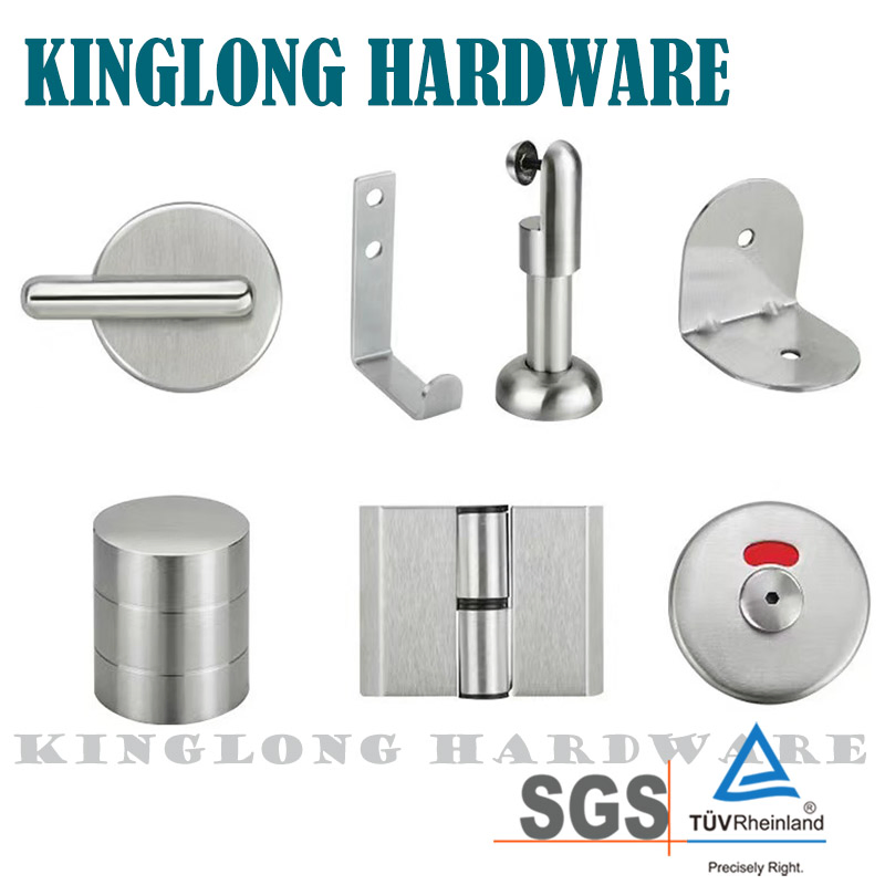 Stainless Steel 304/201 Bathroom Furniture Accessories Building Material Sanitary Ware Shower Partition Toilet Cubicle Set