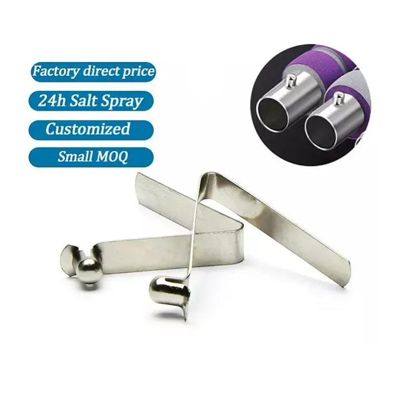 Tube Lock Flat Push Button Clips Stainless Steel Push Button Clip