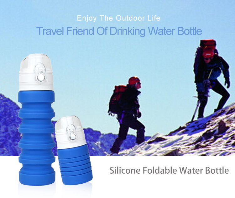 Customize Silicone Collapsible Coffee Cup Outdoor Sports Portable Foldable Water Bottle