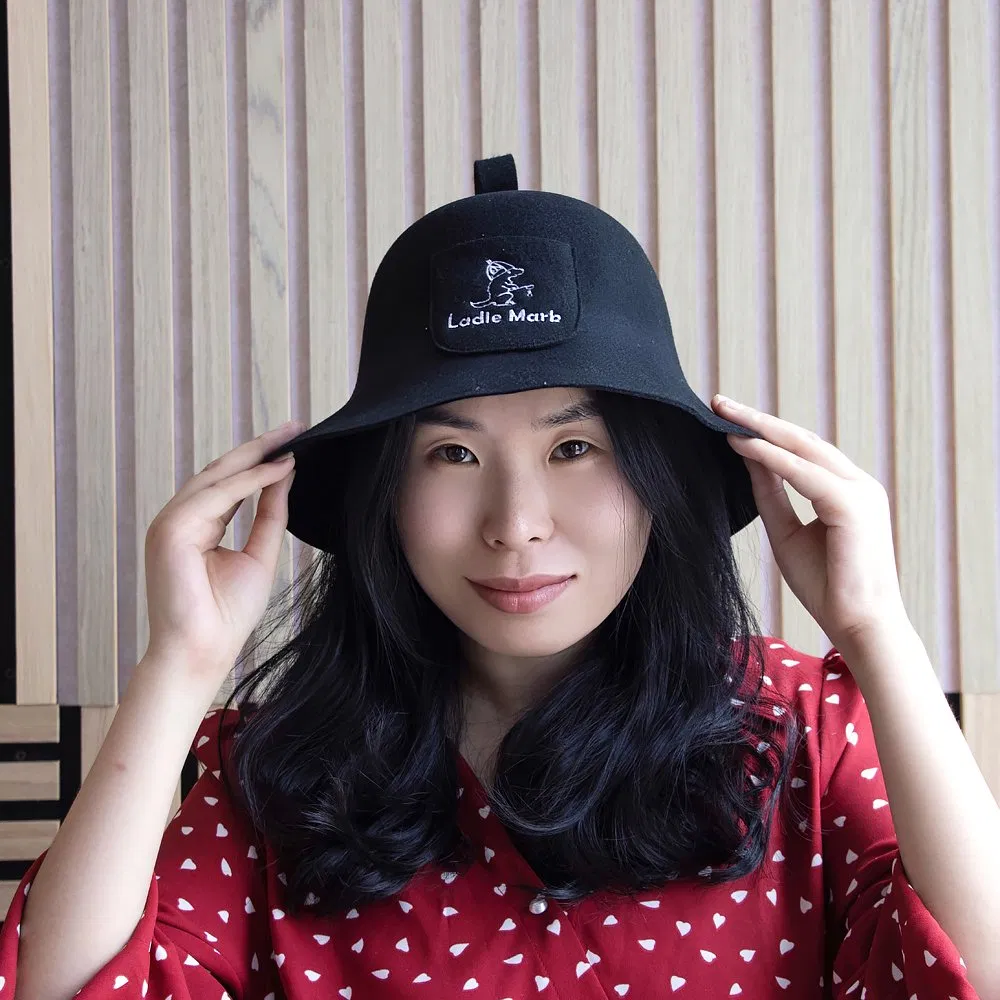 Japan Jagely Custom Merino Sauna Hat Felt Sauna Hats Buckets