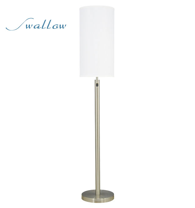 Solid White Floor Standing Lamp Floor Standing Lamp with Fabric Shade