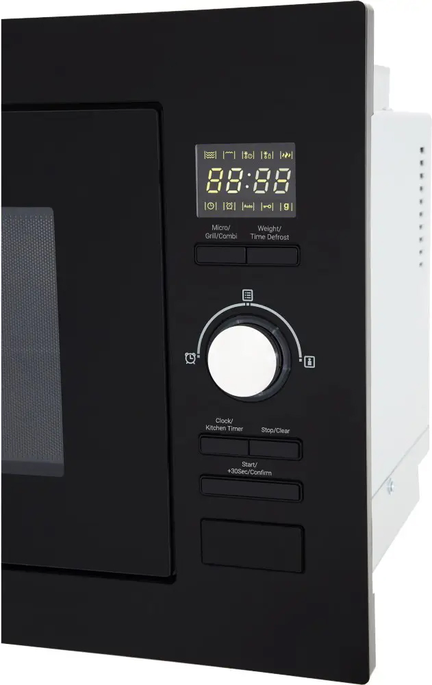 Full Black Microwave Oven Built in 25L with Grill