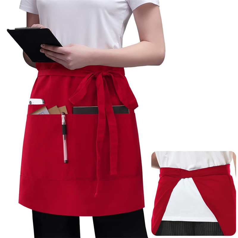 Waiter Long Waist Apron Cross-Border Long Apron Restaurant Cafe Tavern Waiter Half Apron