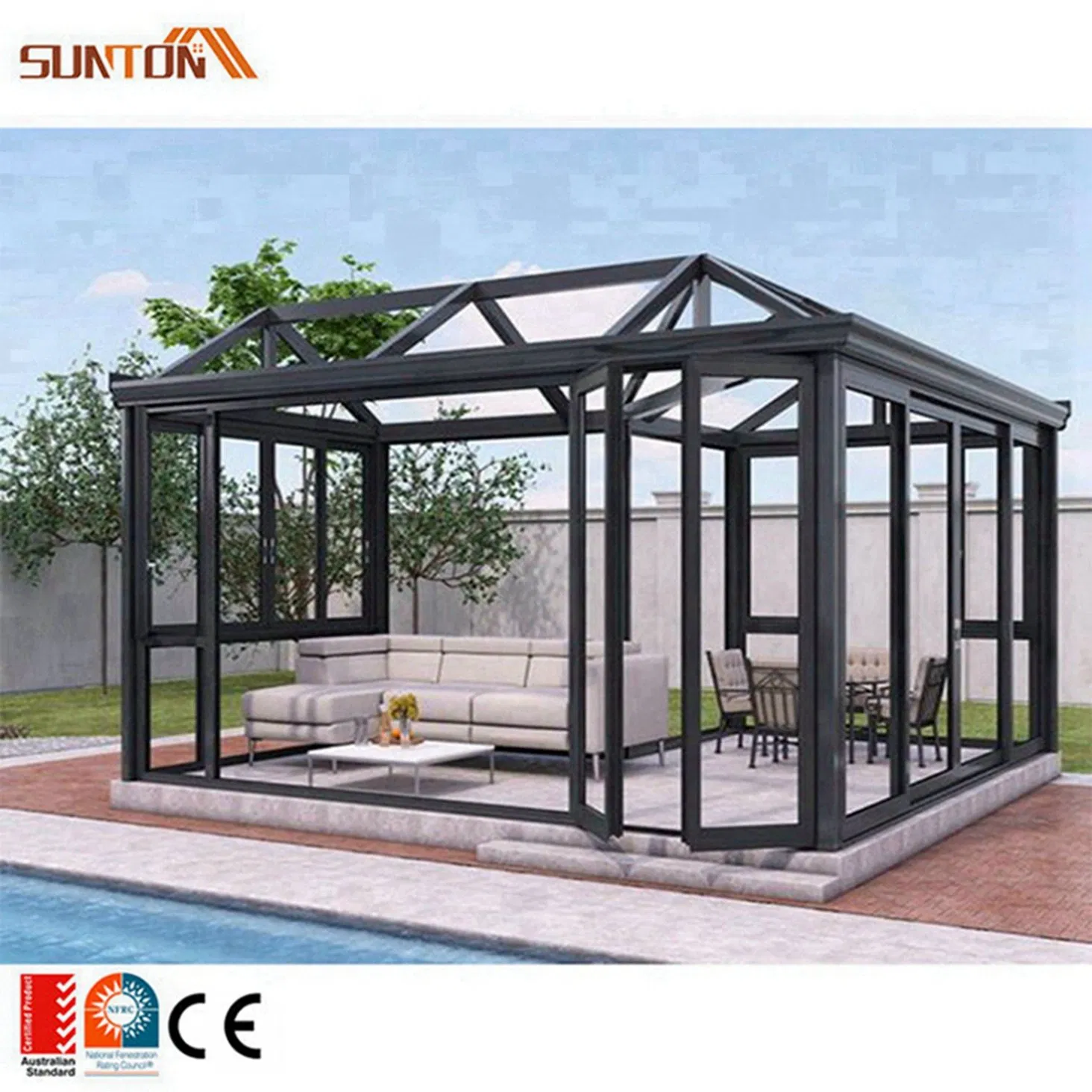 Factory Direct Garden Sheds and Summer Houses Most Favorable Agricultural Glass Houses Prefab Sunroom