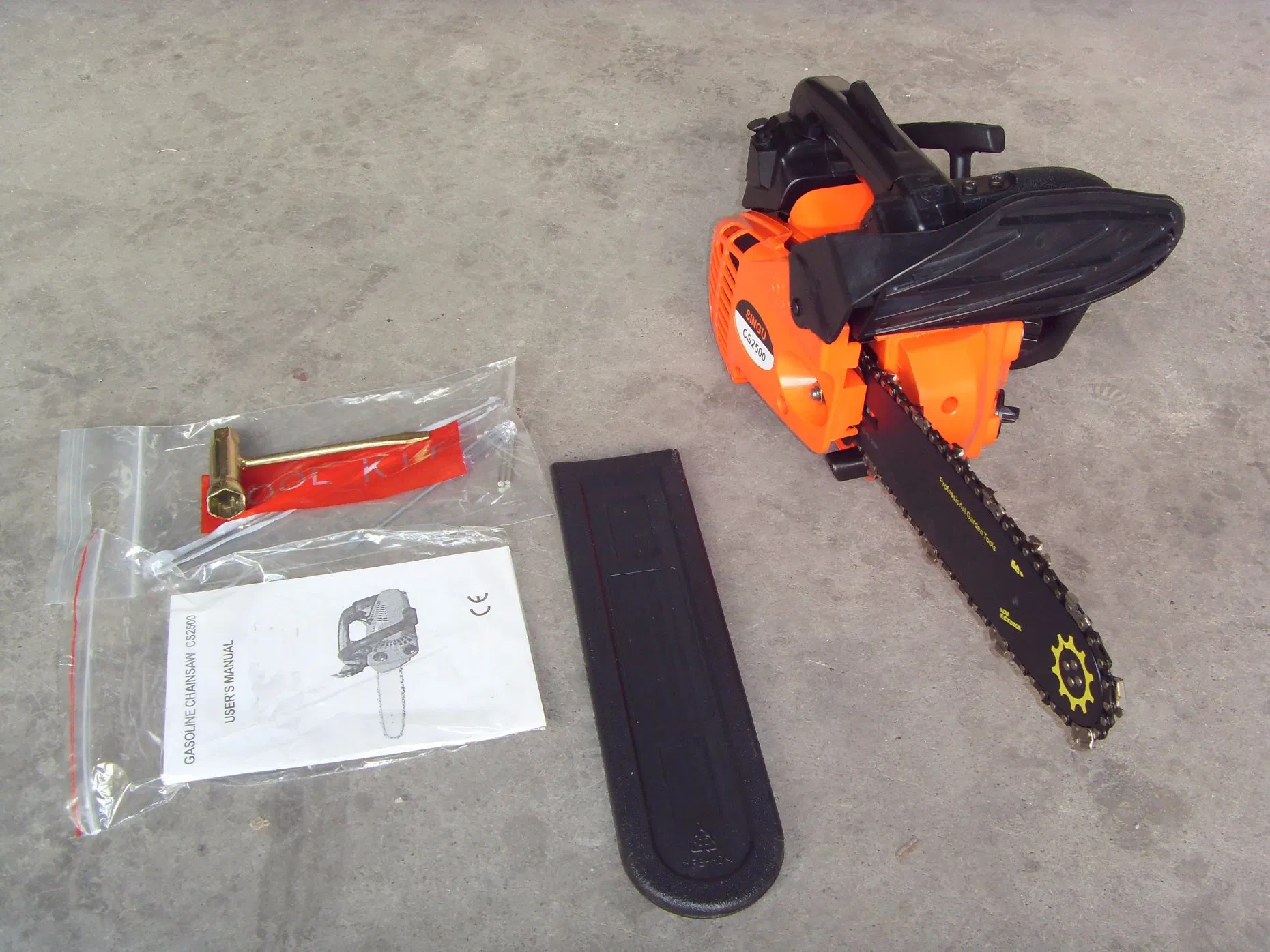 High Quality 25.4cc Top Handle Gasoline 2500 Chainsaw, Oil Saw, Timber Saw Power Chainsaw