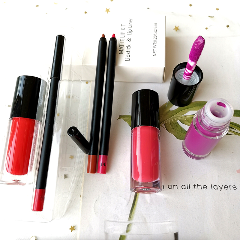 Waterproof Matte Private Label Long Lasting Liquid Lipstick Lip Liner Kit