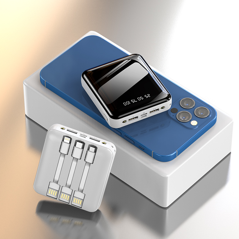 Portable Mini Power Bank 20000mAh 10000mAh Charger Ultra Slim Power Bank 2 USB Port for Cell Phone with LED