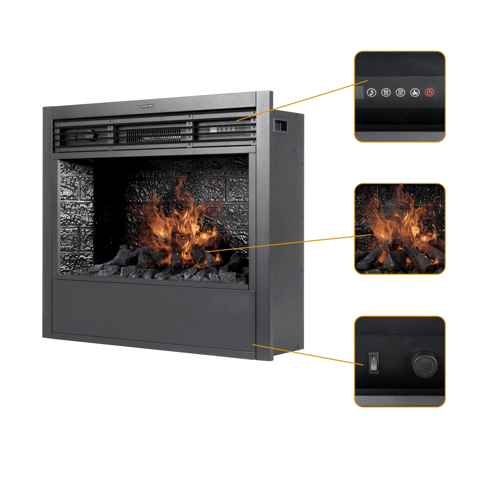 Low Cost 3D Vapour Steam Fireplace Compatible for Commercial