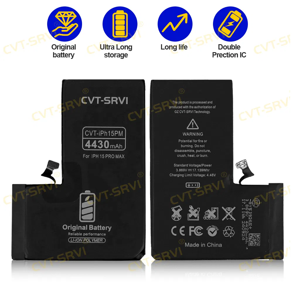 CVT-Srvi Bateria De Celulares Con Capacidad Original Wholesale Price Mobile Phone Battery for iPhone 15 PRO Max 11 12 12 PRO Max 13 14 15 16 X Xr Se 2020