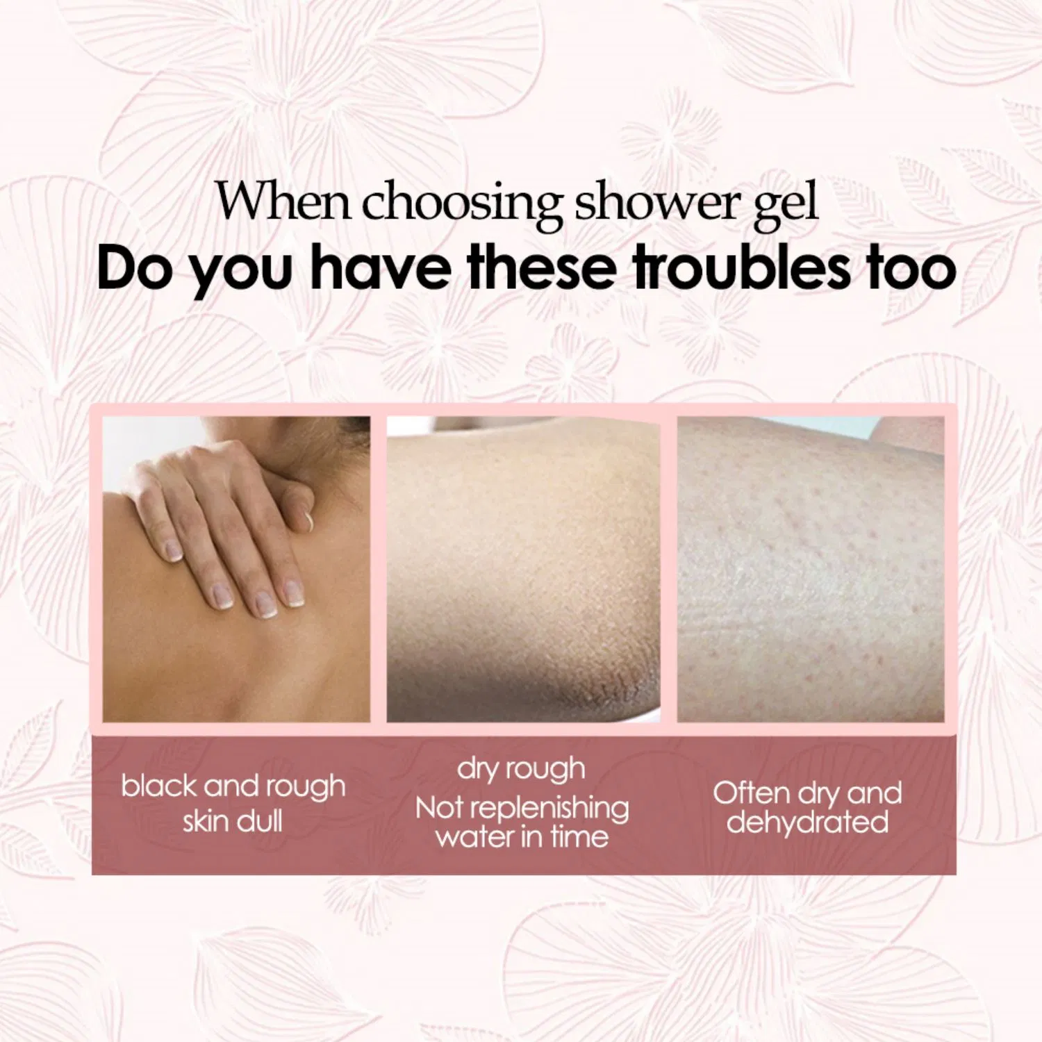 Private Label Nourishing Cleansing Moisturizing Body Care Cherry Blossoms Shower Gel