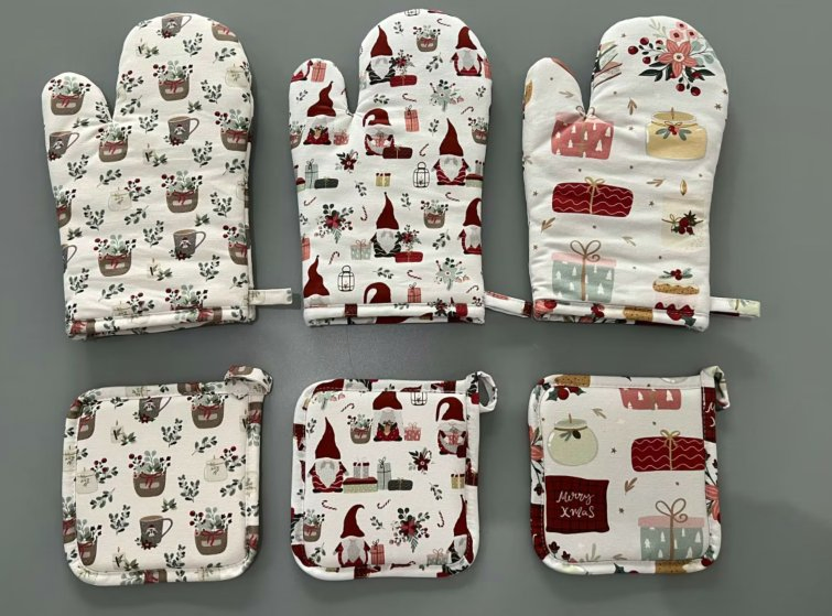 Custom Printed Christmas Cotton Kitchen Tea Towels