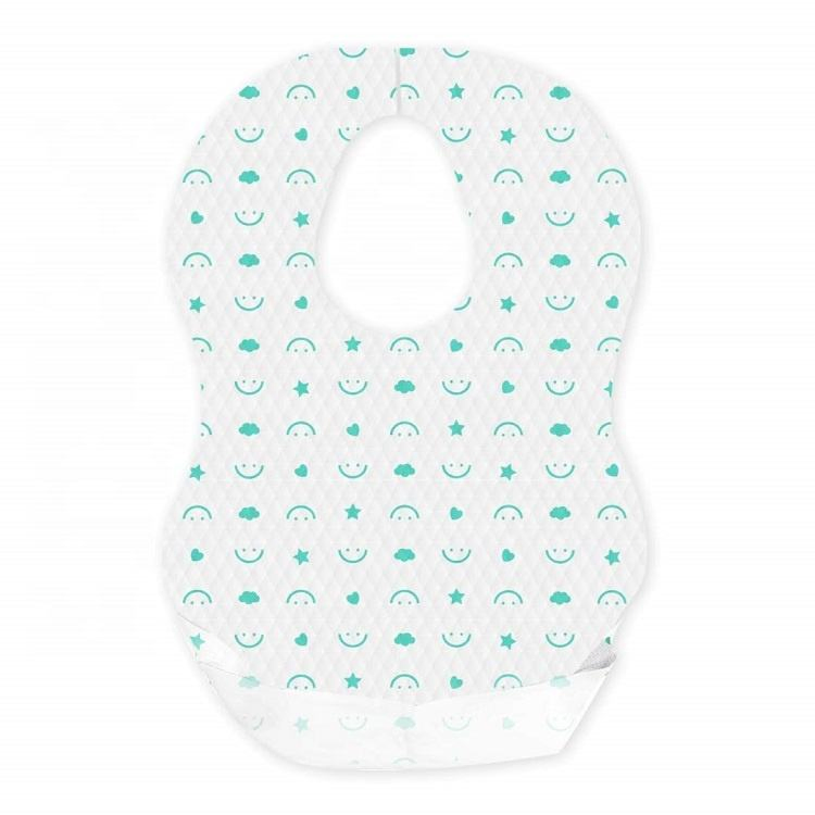 OEM Custom Baby Bib Apron Infant Fancy Nonwoven Cute Disposable Baby Bib for Clothing Clean