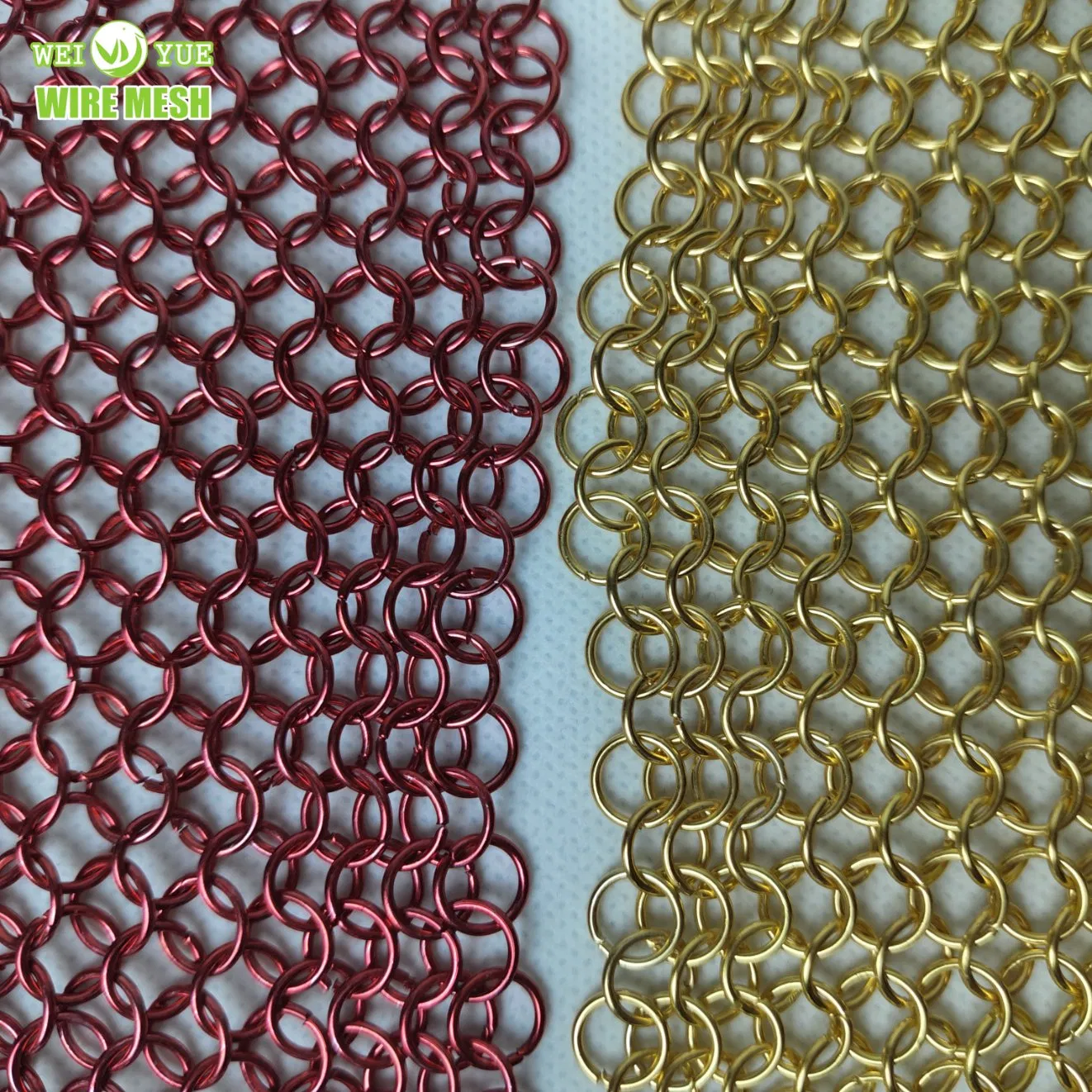 Good Selling 304 Stainless Steel Chainmail Ring Sheets Wire Fabrics Mesh Curtain Decorative Mesh