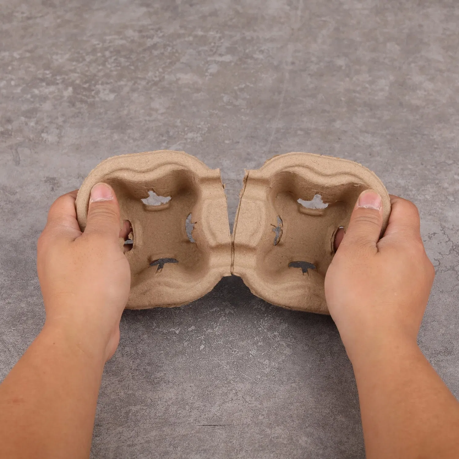 Tearable and Non-Tearable Paper Pulp Cup Carrier for Drinks Takeout