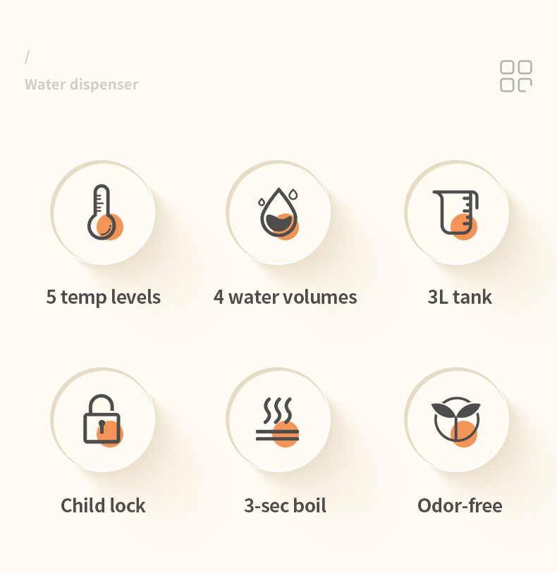 Longbank New Home Desktop Electric Automatic Instant Hot Water Dispenser