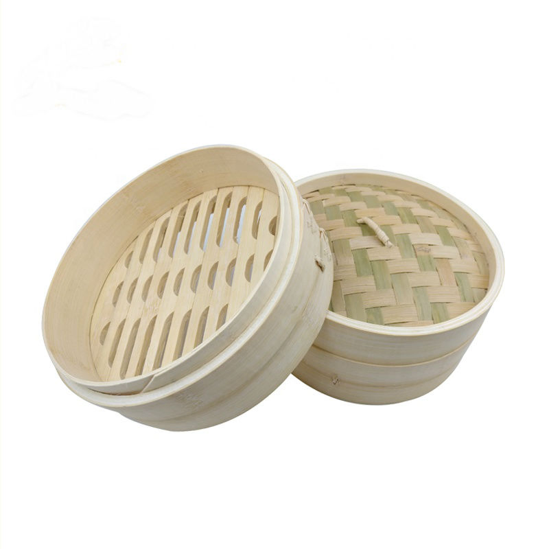 China Made High Quality 100% Natural Bamboo Steamer 10cm to 40cm