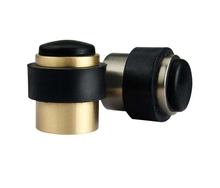 Rubber Wedge, Stainless Steel Floor Door Stop Hardware Heavy Duty Door Stop Gold Cushion Rubber Wall Mount Door Stopper
