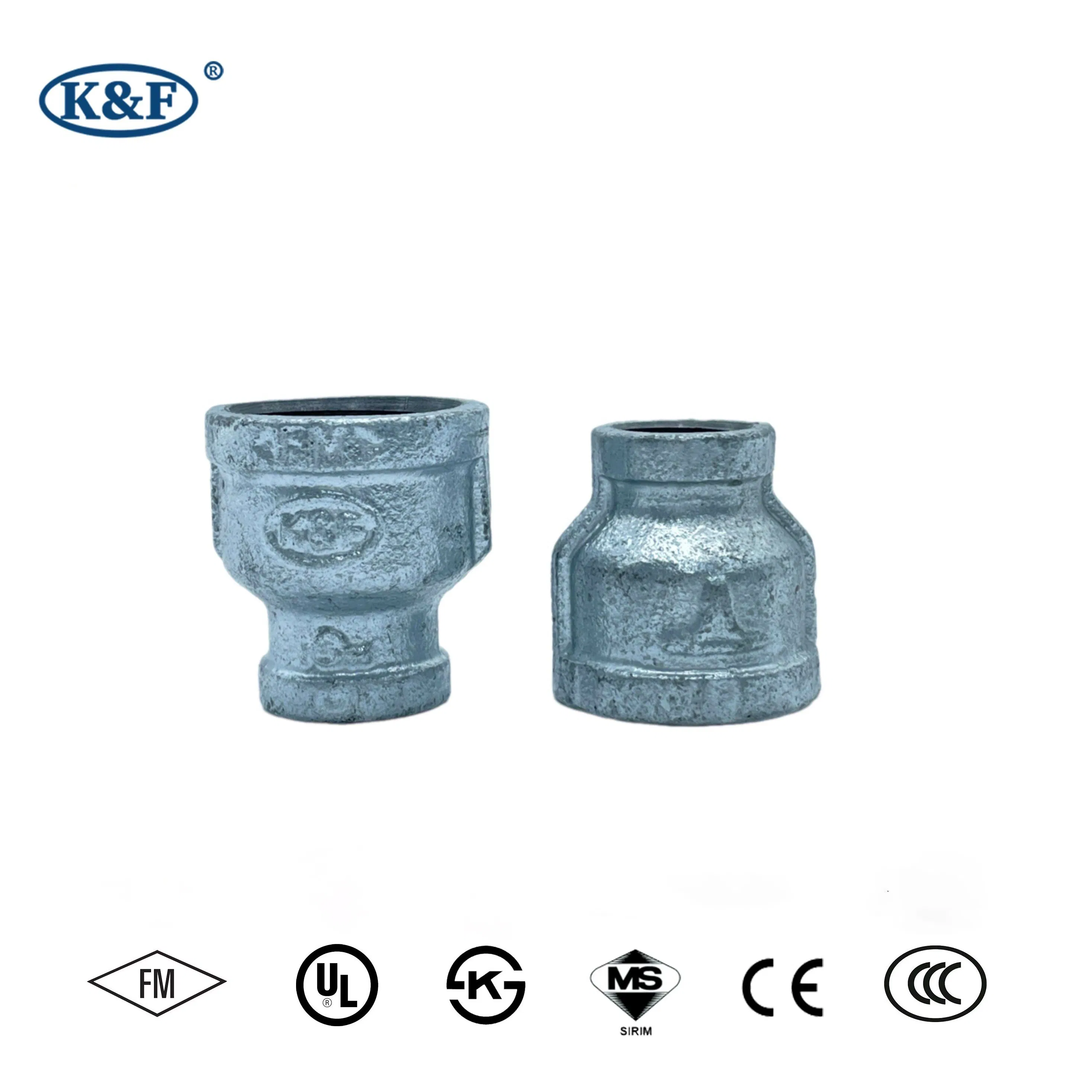 Kanaifu ISO Malleable Iron Thread Quick Connect Reducing Socket Coupling Reducer Socket