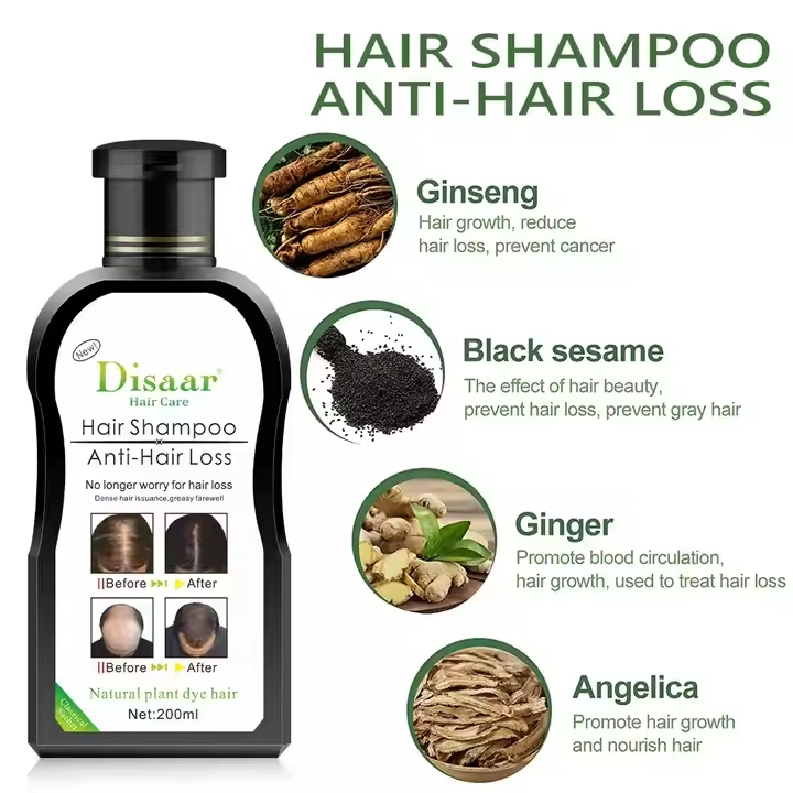 Natural Plant Hair Growth Shampoo Nourish Useful Hair Grow Shampoo