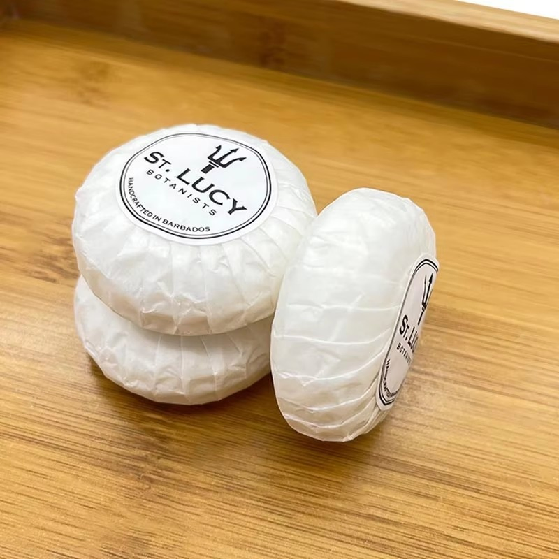 OEM High Quality Hotel 35g Soap Hotel Paper Pleated Wrapping Soap
