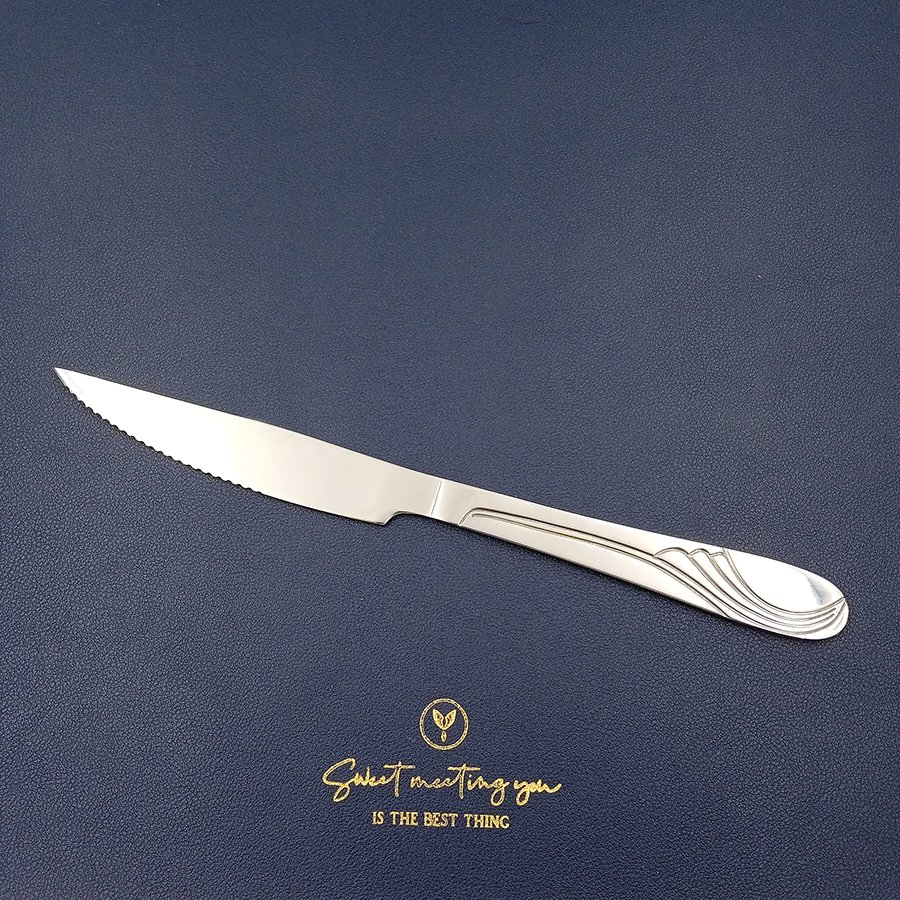 Traditions Stamped Stainless Steel Steak Knife Set Dinner Knife for Hotel Restaurant