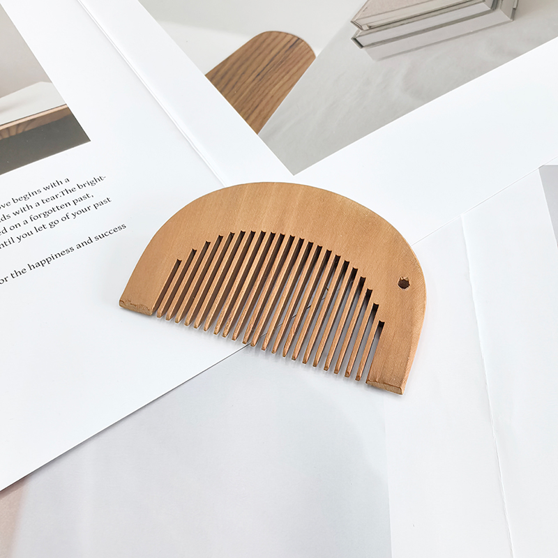 Custom Wholesale Handheld Bamboo Paddle Hair Brush Natural Wood Comb
