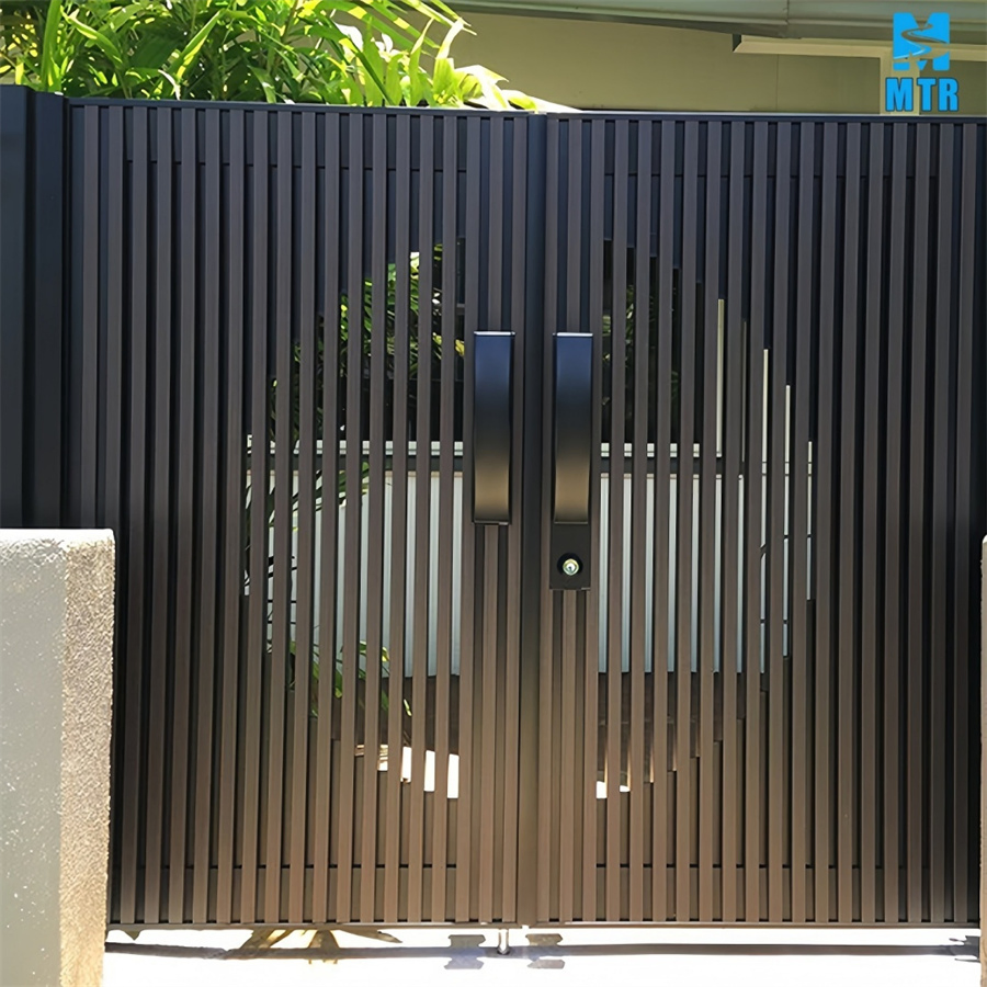 Aluminum Security Sliding Exterior Sliding Gate Applicable Contemporary Villa
