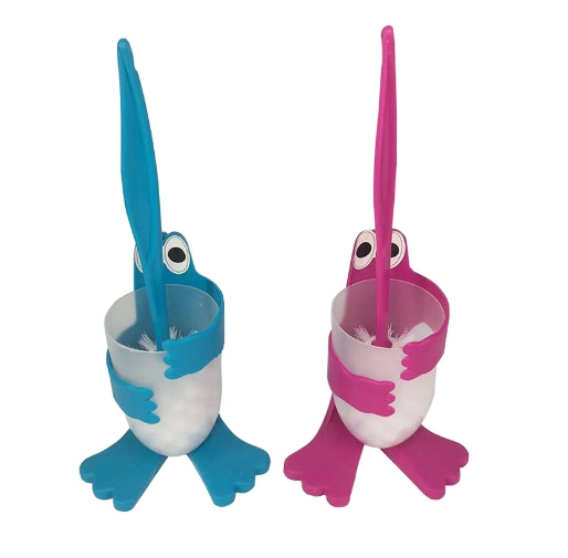 Penguin Animals Shape Factory Price Super Cleaning Plastic Toilet Brush with Holder