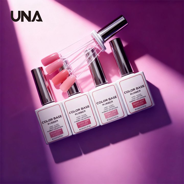 High Quality Private Label Elastic Rubber Base Top Coat Non Toxic Long Lasting Easy Colored UV Gel Polish for Nail Salons