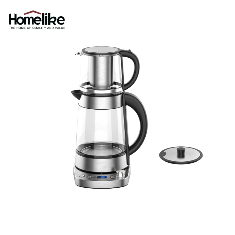 Automatic Coffee and Tea Maker Machine Electirc 1.7L Glass Turkish Samovar