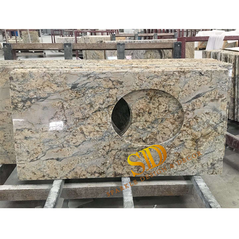 China Manufacturer Brazilian Giallo Golden Granite Countertop