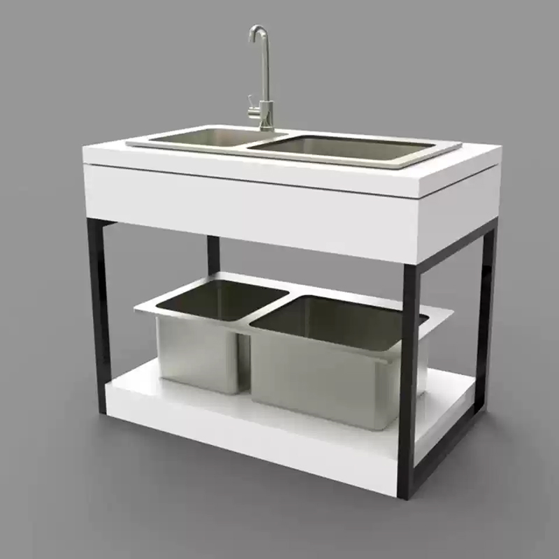 Factory Showroom Wood Slatwall Adjustable Kitchen and Bathroom Basin Tap Shop Rack Faucet Display Stand