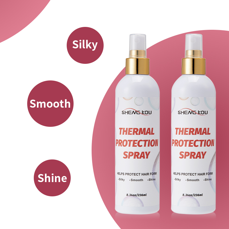 Private Label Hair Thermal Protection Spray Argan Oil Silk Smooth Hair Heat Protection Spray