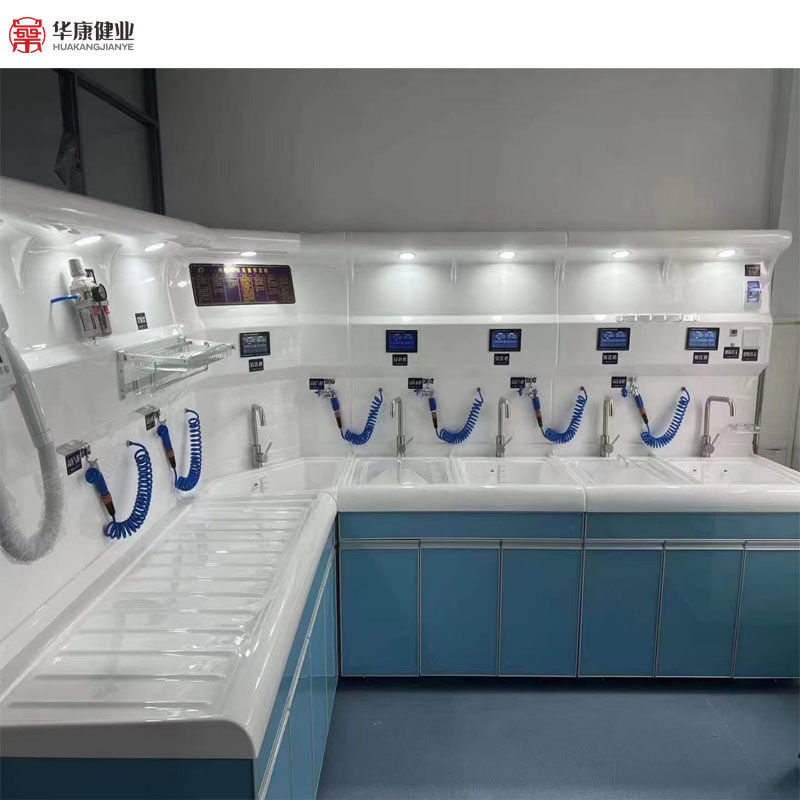 Hospital Endoscope Equipment Cleaning Sink Medical Washing Tank in Gray