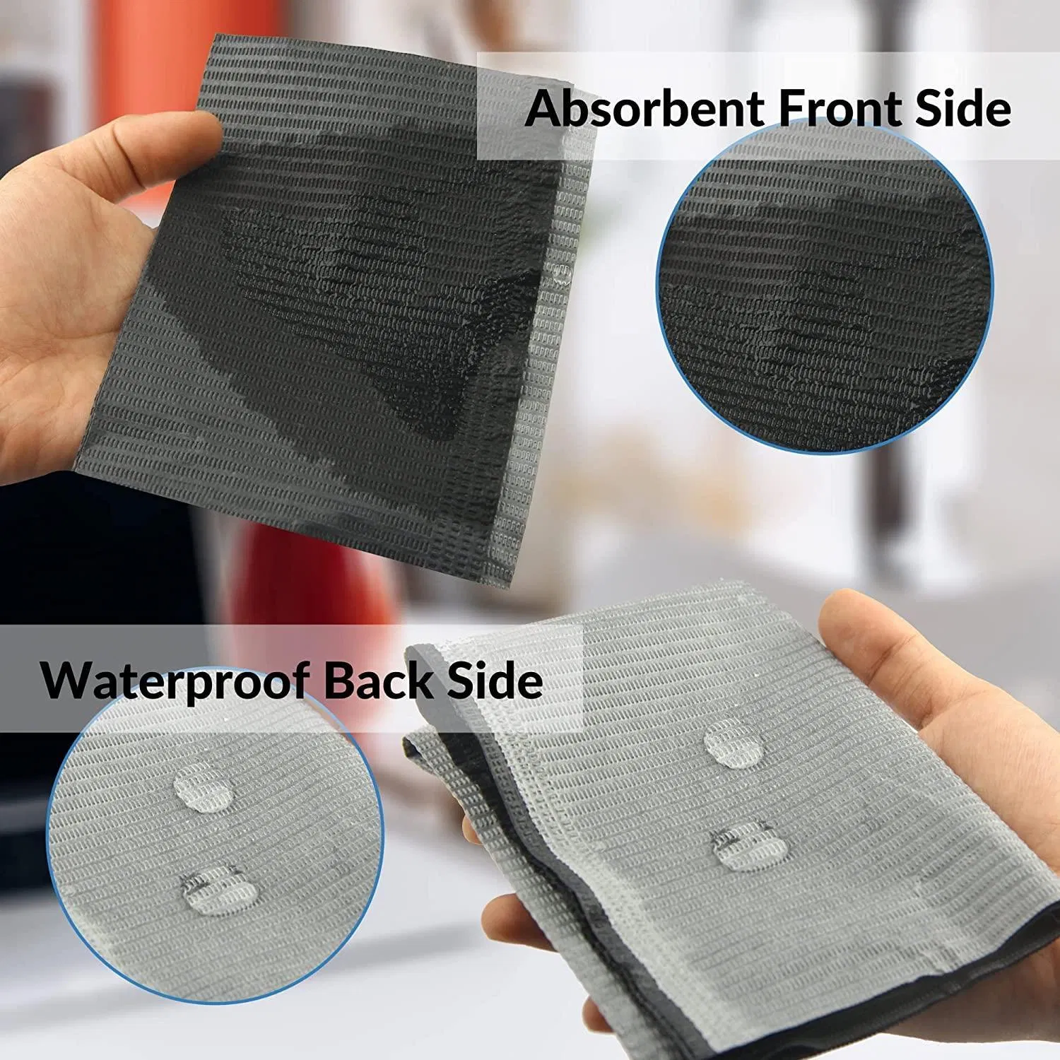 Premium Disposable Patient Apron Waterproof Black Tattoo Bibs 3 Ply