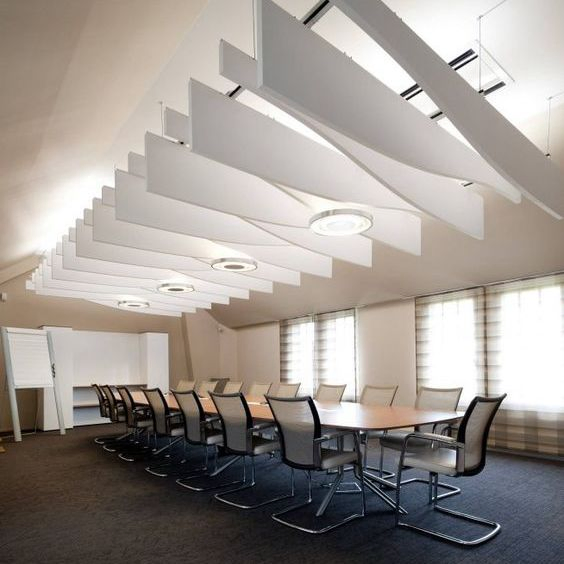 Noise Control Acoustic Ceiling Panel Fiberglass Baffle Beam